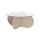 Tavolino da salotto BUBBLE Ø 75 cm beige/trasparente