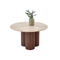 Tavolino da salotto CALDO Ø 80 cm marrone/beige