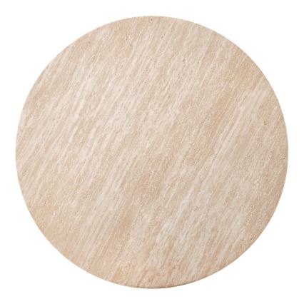 Tavolino da salotto CALDO Ø 80 cm marrone/beige
