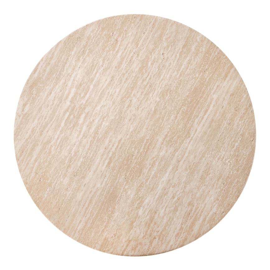 Tavolino da salotto CALDO Ø 80 cm marrone/beige