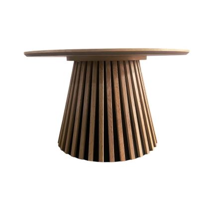 Tavolino da salotto CARINA Ø 75 cm rovere/nero