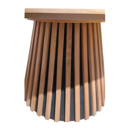 Tavolino da salotto CARINA Ø 75 cm rovere/nero