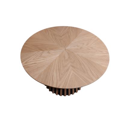 Tavolino da salotto CARINA Ø 75 cm rovere/nero