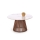 Tavolino da salotto CARINA Ø 80 cm marrone/bianco/decor effetto marmo