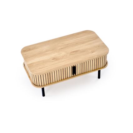 Tavolino da salotto CASA 90x50 cm marrone/nero