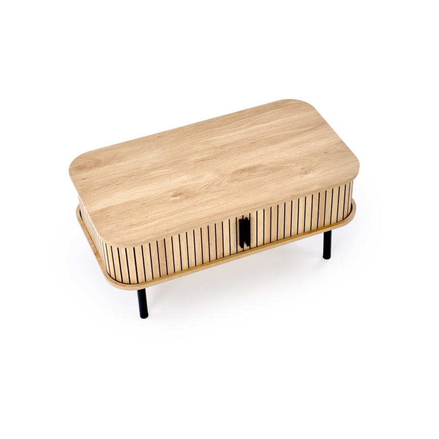 Tavolino da salotto CASA 90x50 cm marrone/nero