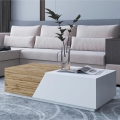 Tavolino da salotto CEELIAS 124x42 cm bianco/rovere Wotan