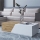 Tavolino da salotto CEELIAS 124x42 cm bianco/rovere Wotan