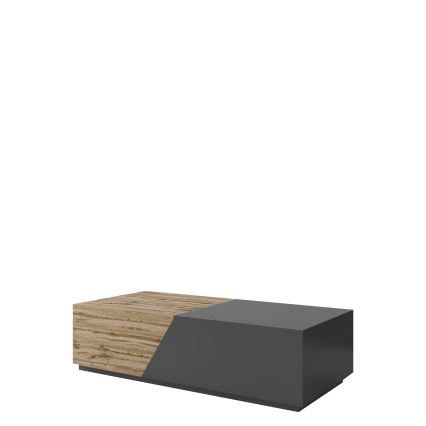 Tavolino da salotto CEELIAS 42x124 cm antracite/rovere Wotan