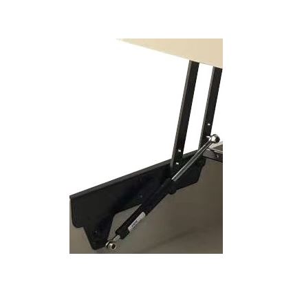 Tavolino da salotto con piano elevabile e ripiano OASIS 75x75 cm crema/nero
