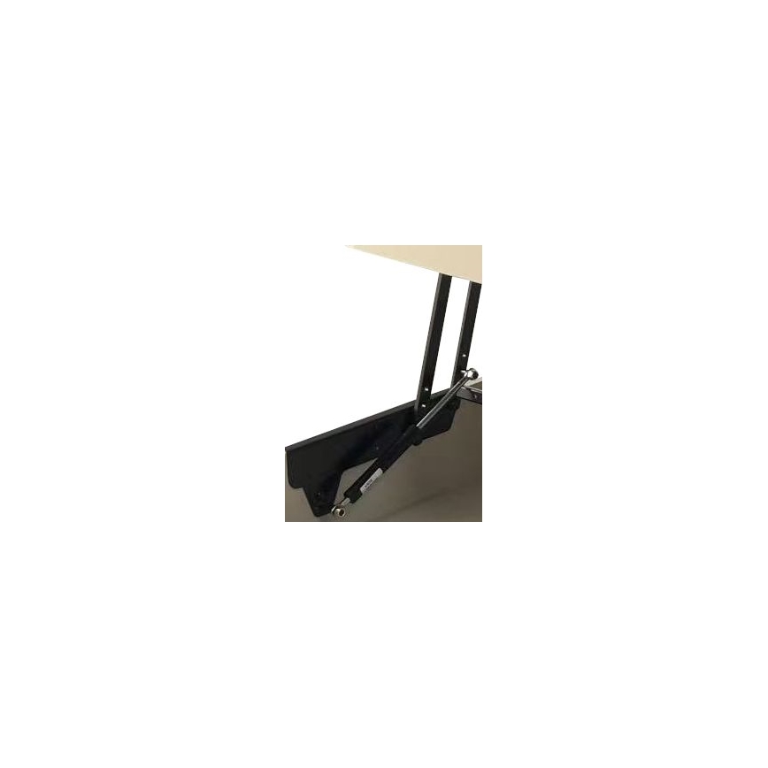 Tavolino da salotto con piano elevabile e ripiano OASIS 75x75 cm crema/nero