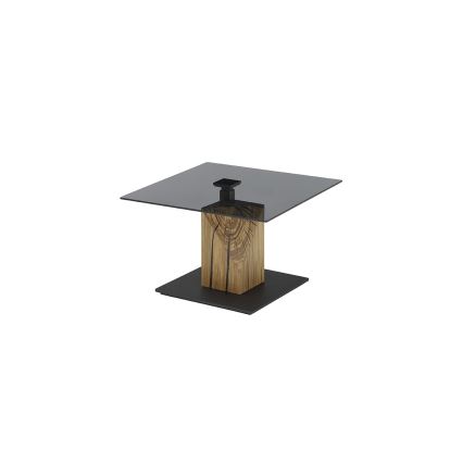 Tavolino da salotto con piano sollevabile VENTO fumo/quercia/nero