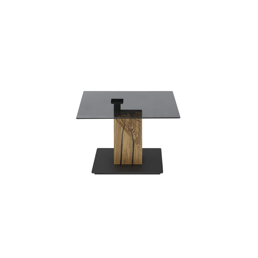 Tavolino da salotto con piano sollevabile VENTO fumo/quercia/nero