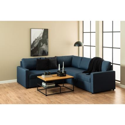 Tavolino da salotto CORA rovere/nero