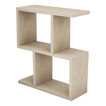Tavolino da salotto CROS, finitura effetto marmo beige
