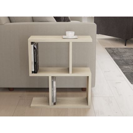 Tavolino da salotto CROS, finitura effetto marmo beige