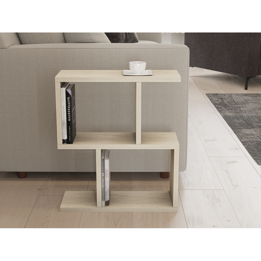 Tavolino da salotto CROS, finitura effetto marmo beige