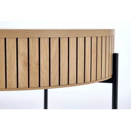 Tavolino da salotto DANTE Ø 67 cm marrone/nero