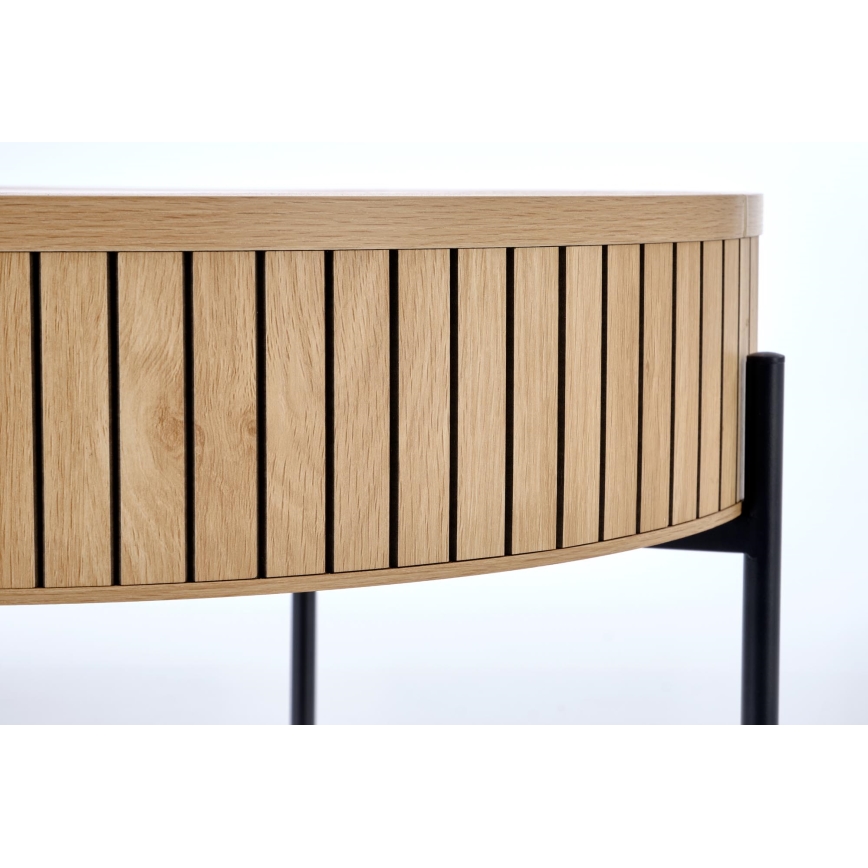Tavolino da salotto DANTE Ø 67 cm marrone/nero