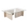 Tavolino da salotto ESCAPE 105x65 cm beige/trasparente