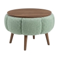 Tavolino da salotto FELPO Ø 45 cm verde/noce