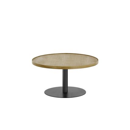 Tavolino da salotto FOCUS Ø 80 cm rovere/nero
