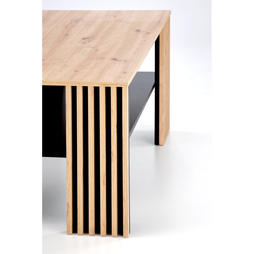 Tavolino da salotto FORMA 110x65 cm marrone/nero