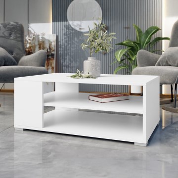 Tavolino da salotto GIMREN 100x40 cm, bianco