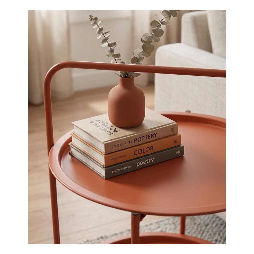 Tavolino da salotto HAGE 50x66 cm arancione