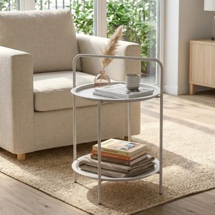 Tavolino da salotto HAGE 50x66 cm bianco