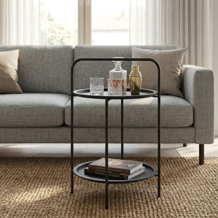 Tavolino da salotto HAGE 50x66 cm nero