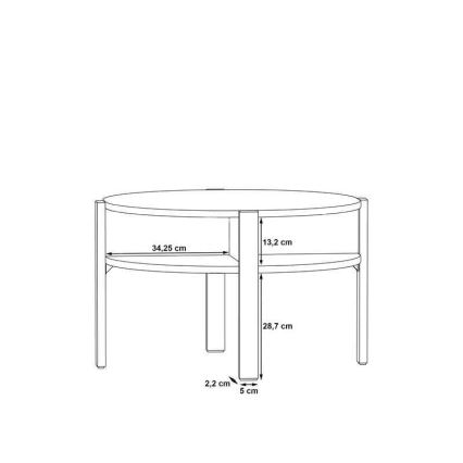 Tavolino da salotto INAR, marrone