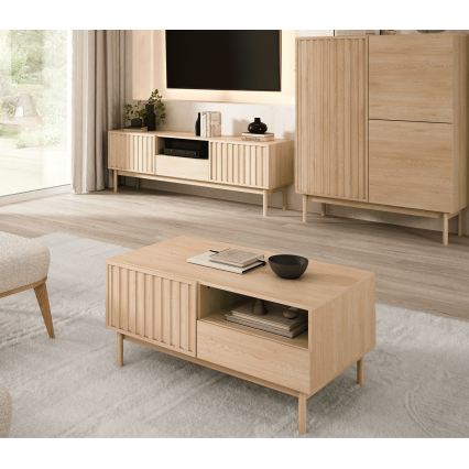 Tavolino da salotto KIOTO 106 x 53 cm in rovere Cremona