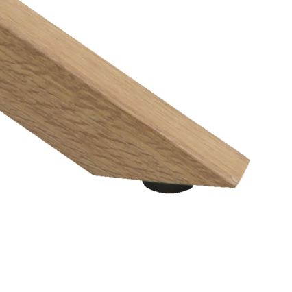 Tavolino da salotto LUCA 82 cm trasparente/rovere