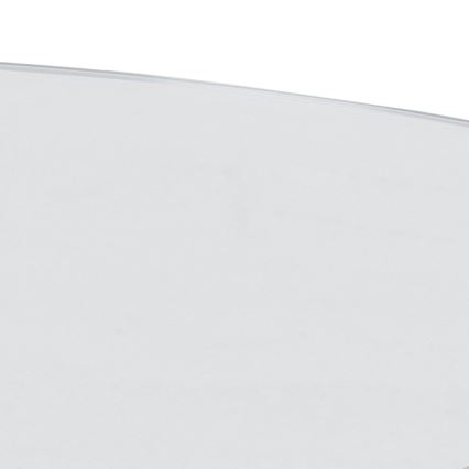 Tavolino da salotto LUCA 82 cm, vetro trasparente/finitura argento