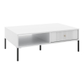 Tavolino da salotto LUE 104x68 cm bianco/nero