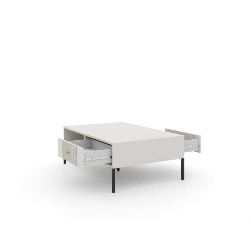 Tavolino da salotto LUE beige/nero