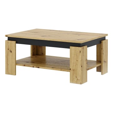 Tavolino da salotto LUNO rovere artisan/nero