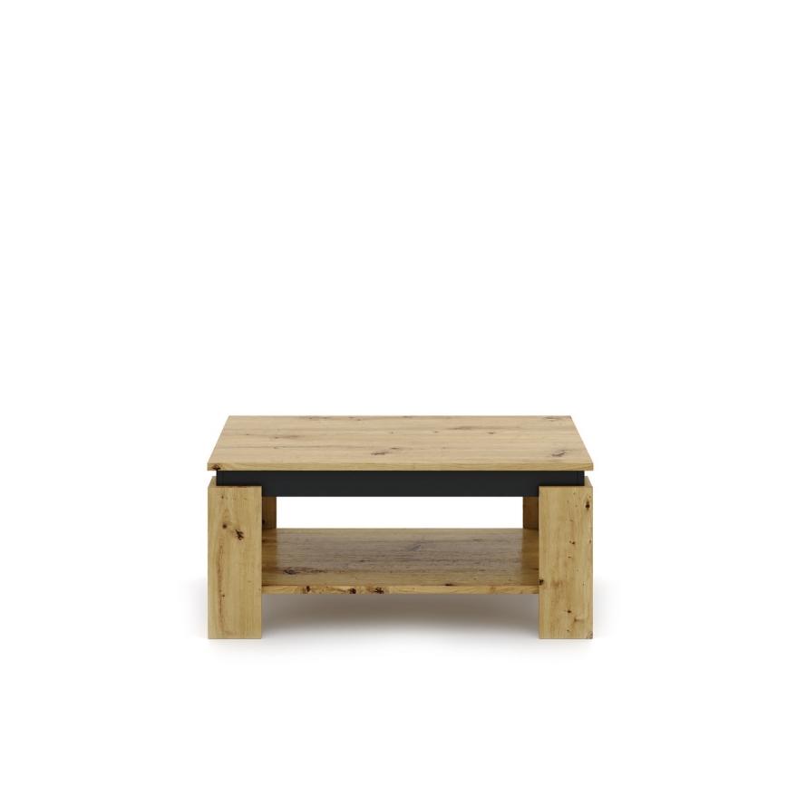 Tavolino da salotto LUNO rovere artisan/nero