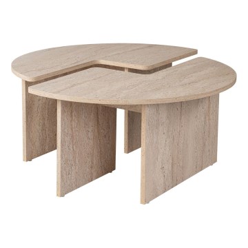 Tavolino da salotto LUVIA, finitura effetto marmo beige
