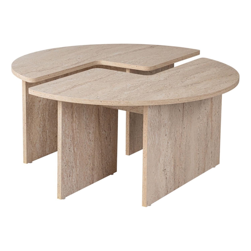 Tavolino da salotto LUVIA, finitura effetto marmo beige