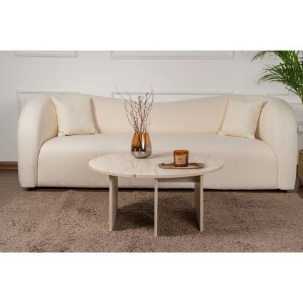 Tavolino da salotto LUVIA, finitura effetto marmo beige