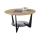 Tavolino da salotto MARMO Ø 70 cm rovere/nero