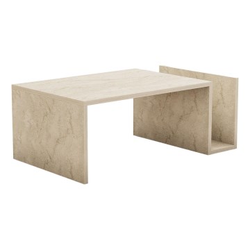 Tavolino da salotto MONEL con finitura effetto marmo beige
