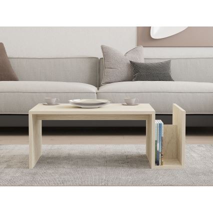 Tavolino da salotto MONEL con finitura effetto marmo beige