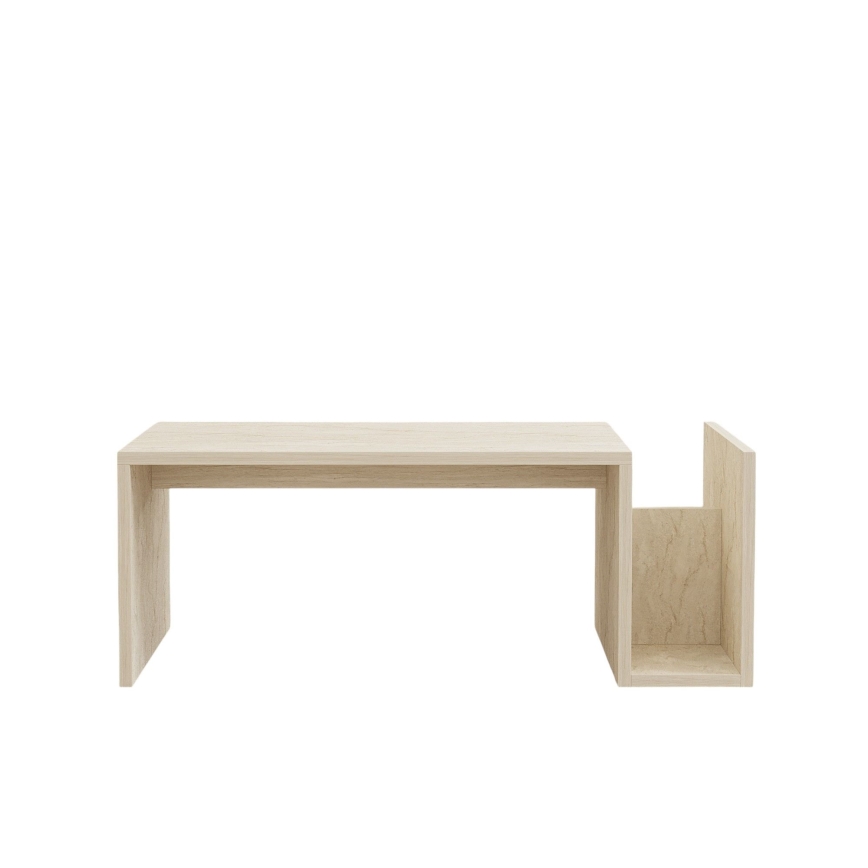 Tavolino da salotto MONEL con finitura effetto marmo beige