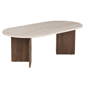 Tavolino da salotto NEL 119x60 cm beige/noce