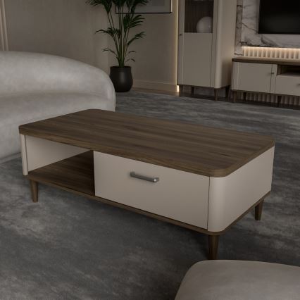 Tavolino da salotto NOR marrone/beige