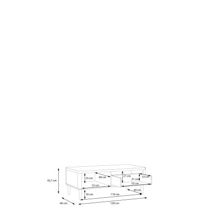Tavolino da salotto NOR marrone/beige