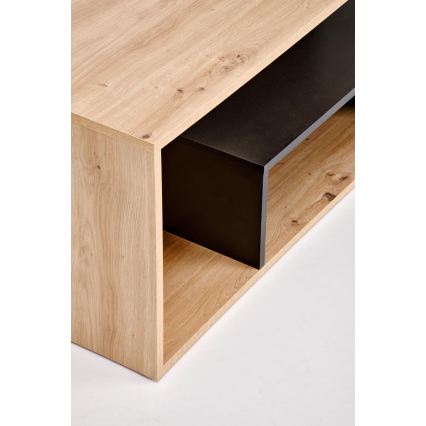 Tavolino da salotto NOTE 90x51 cm nero/rovere artisan